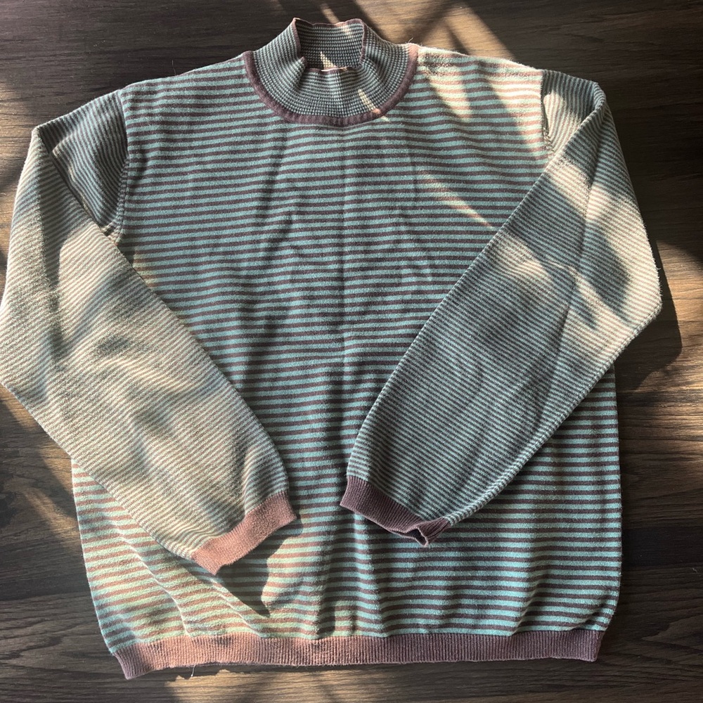 Striped Green and Brown Sweater